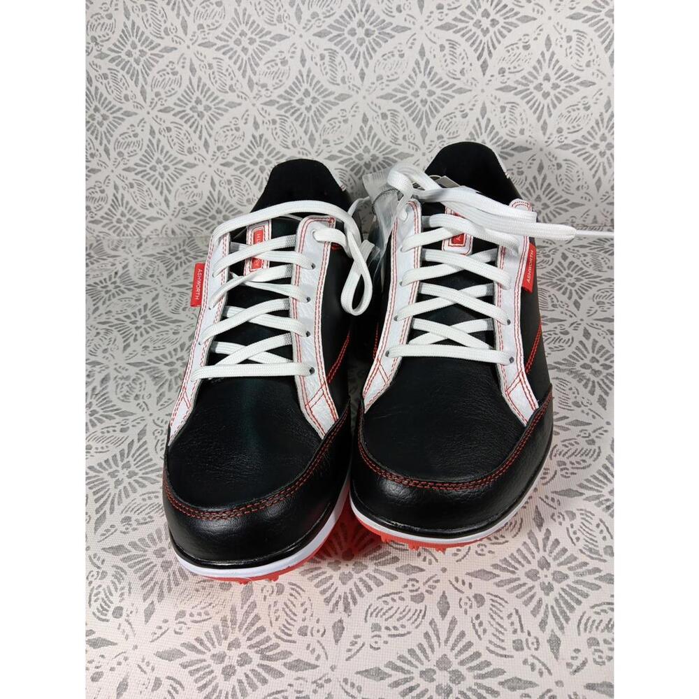 Ashworth  Orange White Black Leather Golf Shoes Women's Sz 8 BNIB w/Xtra Laces